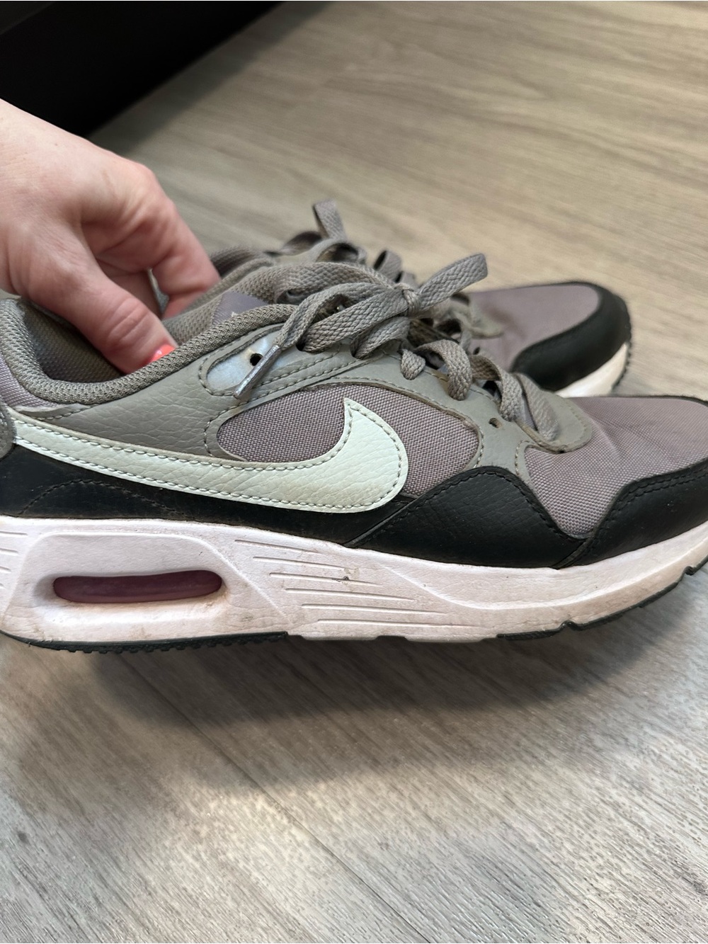 Nike Air Max Grey, Black and Pink Sneakers